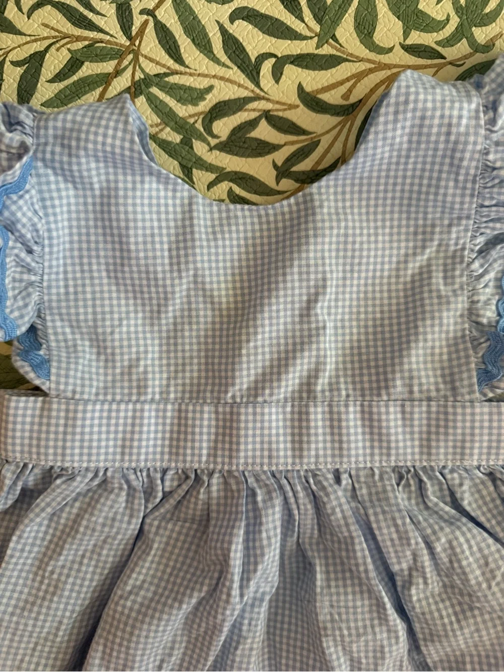 SMOCKINGBIRD Blue Gingham Ruffle Two-Piece Set